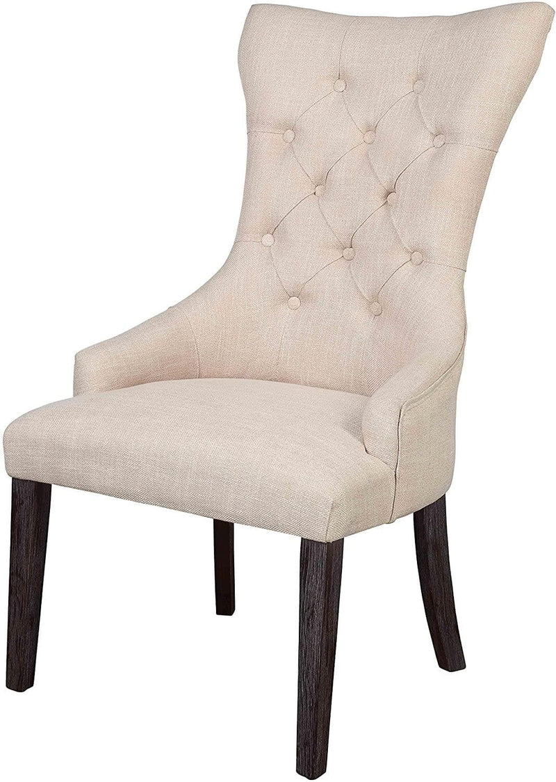 Gerardo - Beige & Espresso - Dining Chair  (Set of 2) - Ornate Home