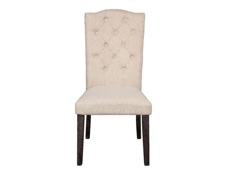 Gerardo - Beige & Espresso - Side Chair  (Set of 2) - Ornate Home