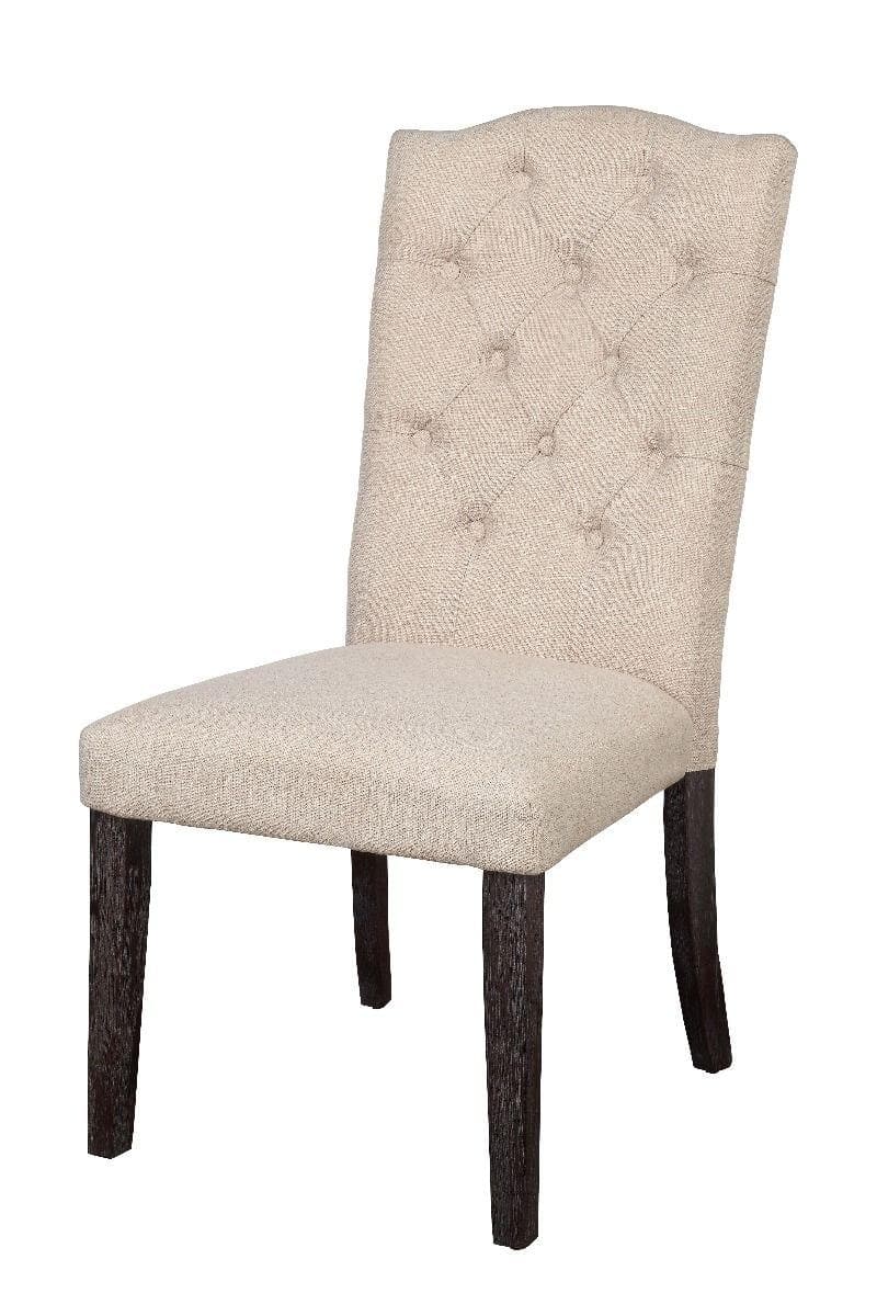 Gerardo - Beige & Espresso - Side Chair  (Set of 2) - Ornate Home