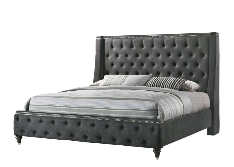 Giovani Dark Gray Panel Bedroom Set - Ornate Home