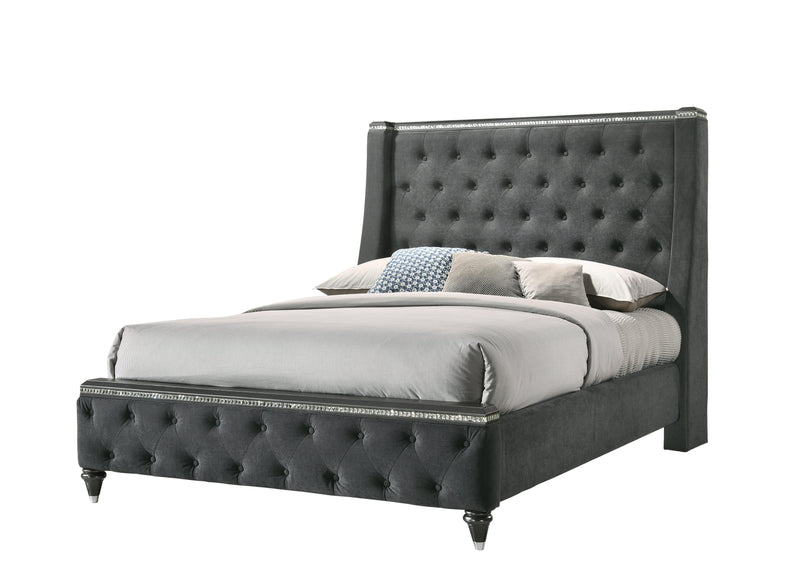 Giovani Dark Gray Panel Bedroom Set - Ornate Home