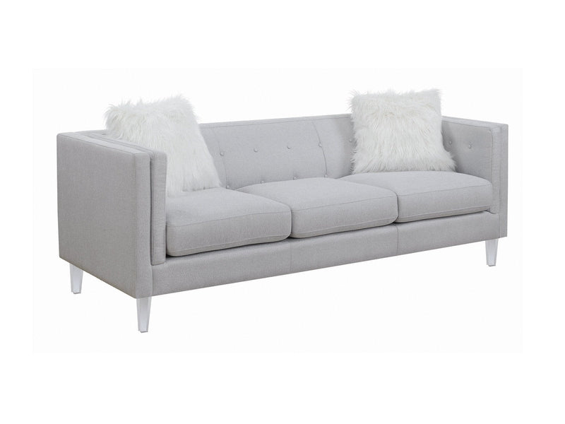 Glacier - Light Grey - Stationary Sofa - Ornate Home