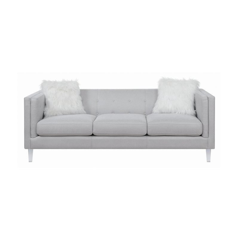 Glacier - Light Grey - Stationary Sofa - Ornate Home