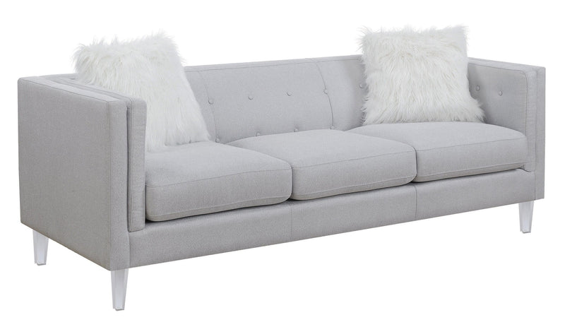 Glacier - Light Grey - Stationary Sofa - Ornate Home