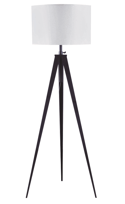 Glynn White & Black Floor Lamp - Ornate Home