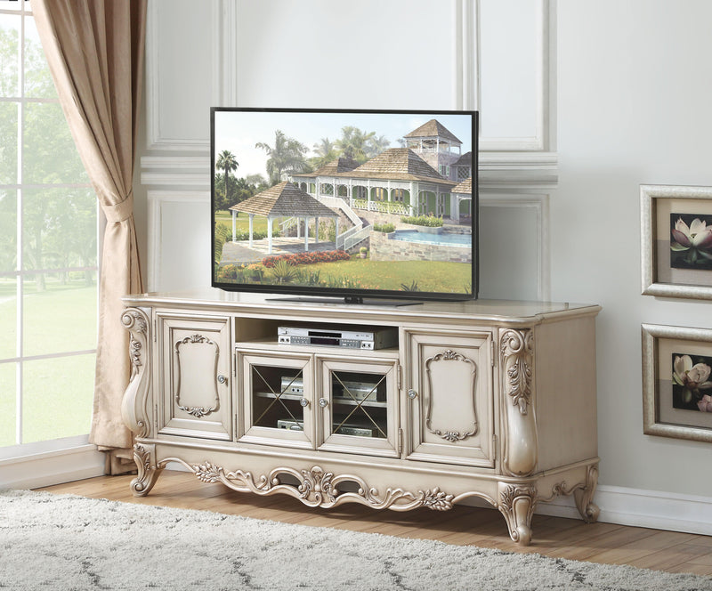 Gorsedd Antique White TV Stand - Ornate Home