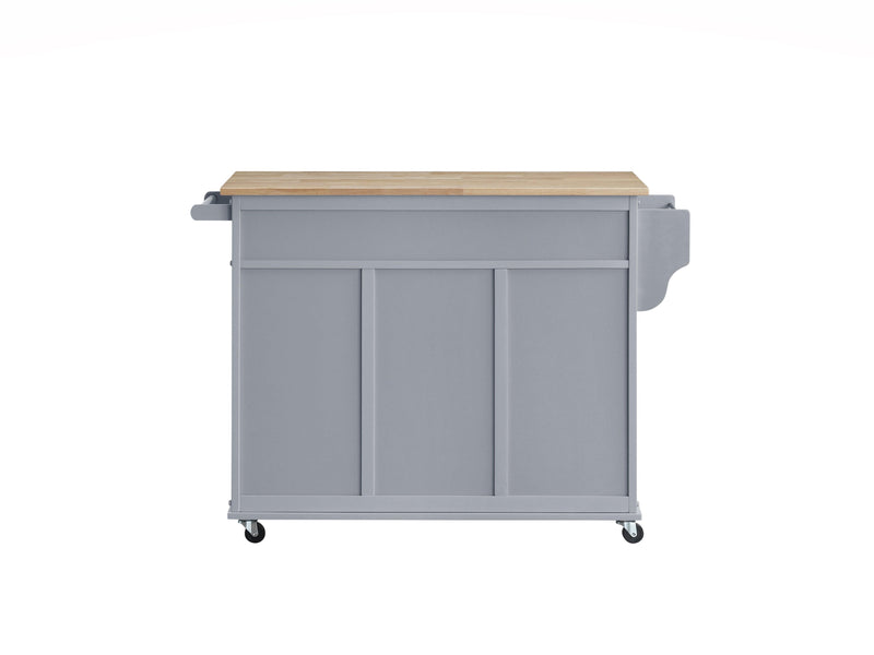 Grady Gray/Light Brown Kitchen Cart - Ornate Home