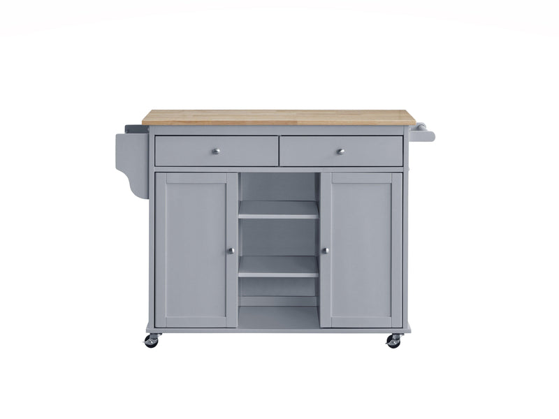 Grady Gray/Light Brown Kitchen Cart - Ornate Home