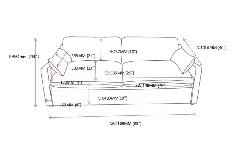 Grayson - Grey - Stationary Sofa - Ornate Home