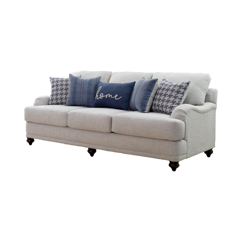 Gwen - Light Grey & Blue - Living Room Set - Ornate Home