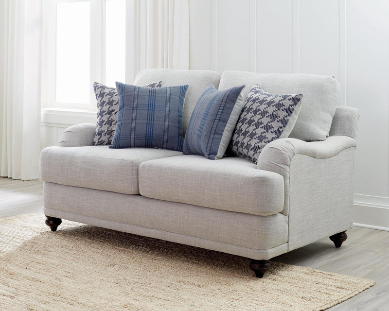 Gwen - Light Grey - Stationary Loveseat - Ornate Home