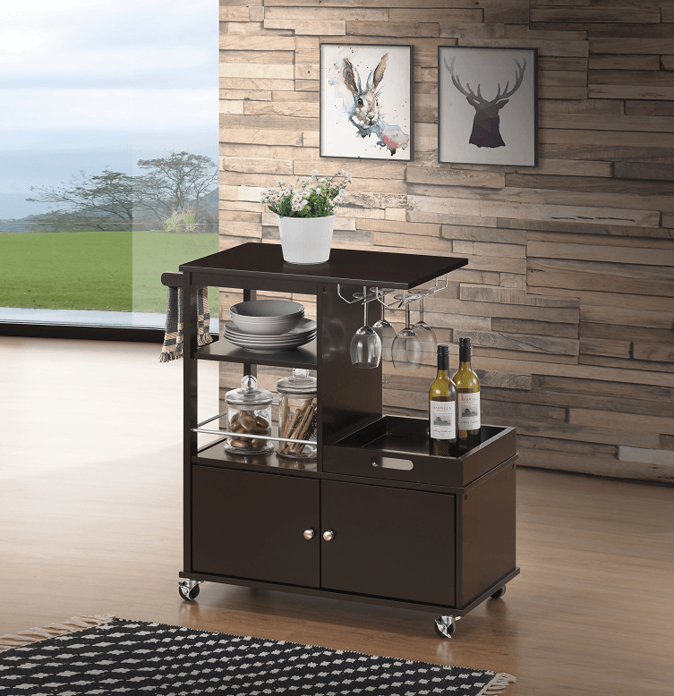 Hadar Wenge Kitchen Cart - Ornate Home