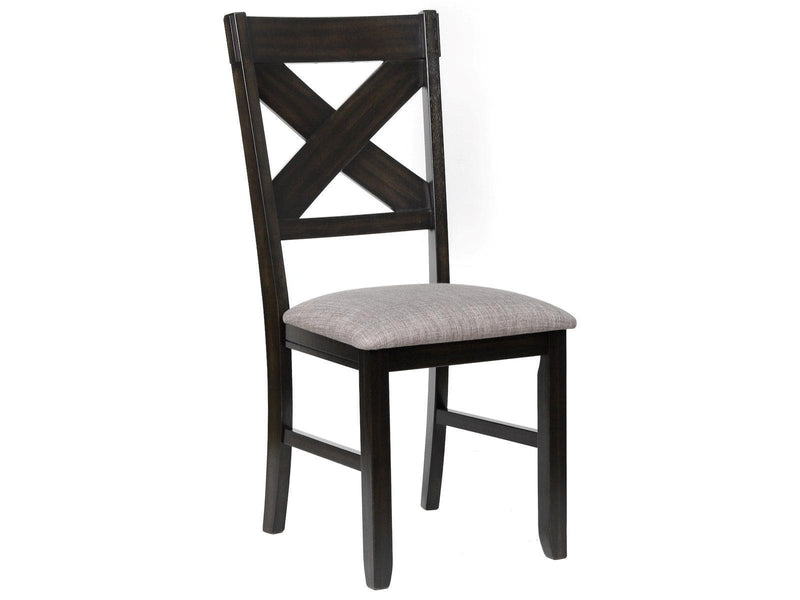 Havana Espresso/Gray Side Chair, Set of 2 - Ornate Home