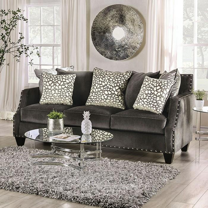 Hendon - Gray - Stationary Sofa & Loveseat - 2pc - Ornate Home