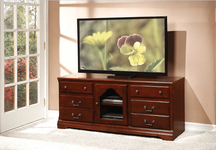 Hercules Cherry TV Stand - Ornate Home