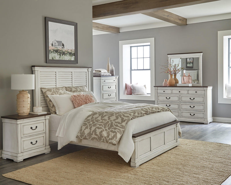 Hillcrest - White - 4pc Queen Panel Bedroom Set - Ornate Home