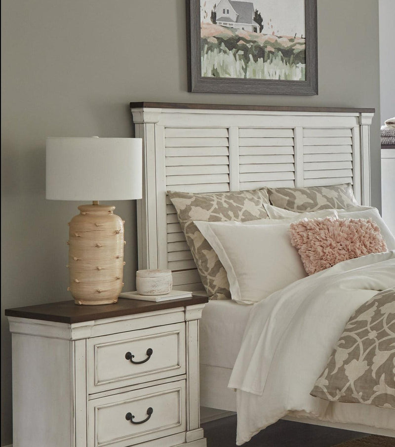 Hillcrest - White - Eastern King Panel Bed - Ornate Home