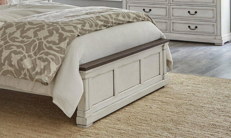 Hillcrest - White - Eastern King Panel Bed - Ornate Home