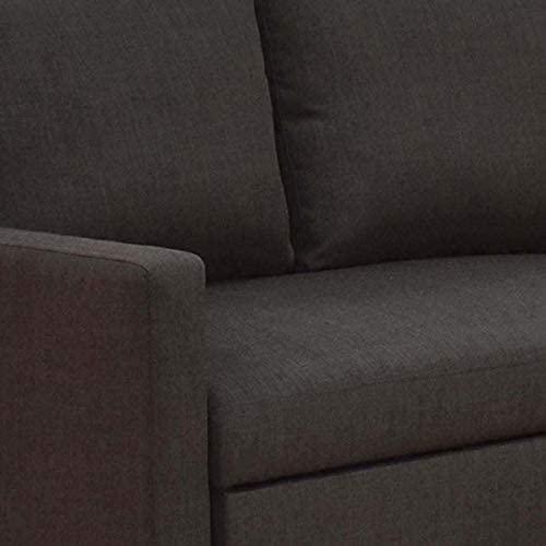 Hiltons - Charcoal - Reversible L Shape Sectional Sofa Sleeper - Ornate Home