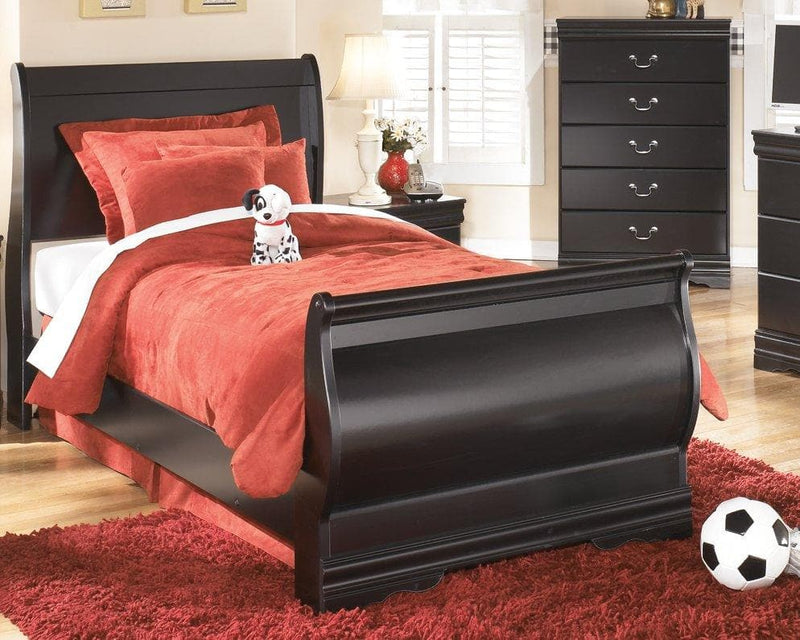 Huey Vineyard Twin Sleigh Bed - Ornate Home