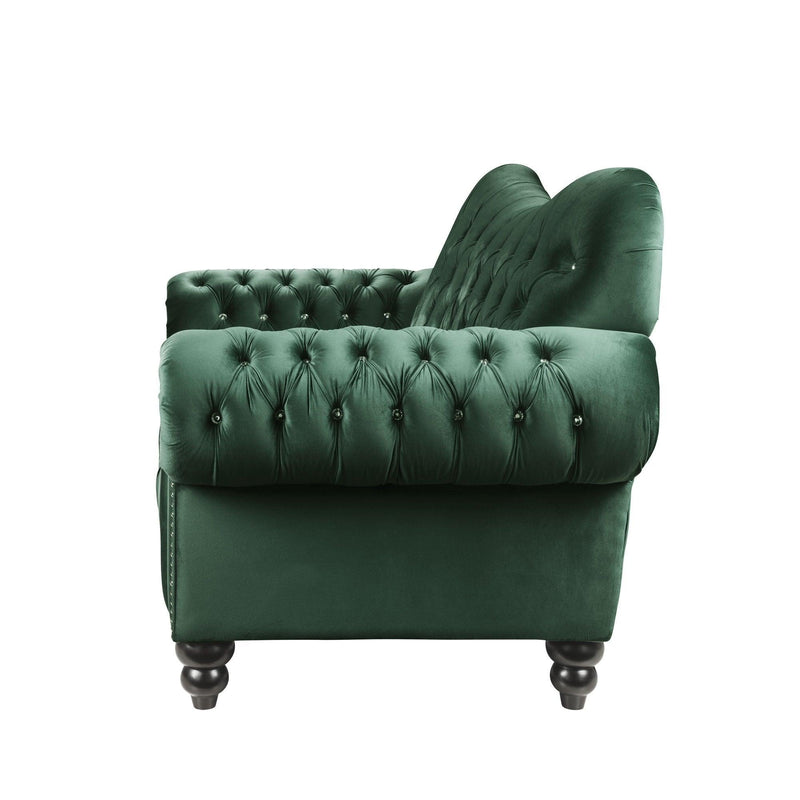 Iberis - Green Velvet - Sofa - Ornate Home