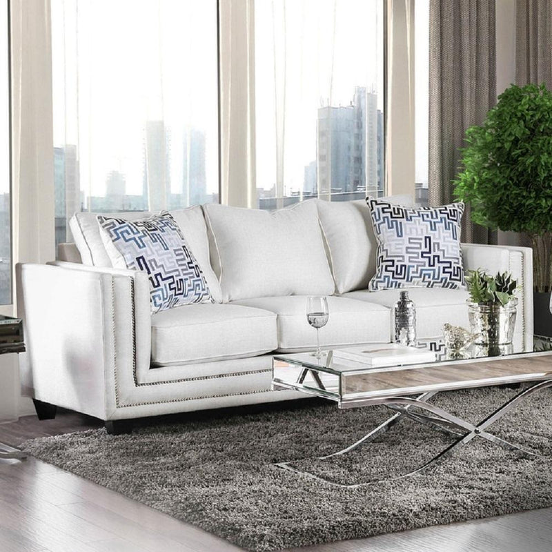 Ilse - Off White - Stationary Sofa & Loveseat - 2pc - Ornate Home