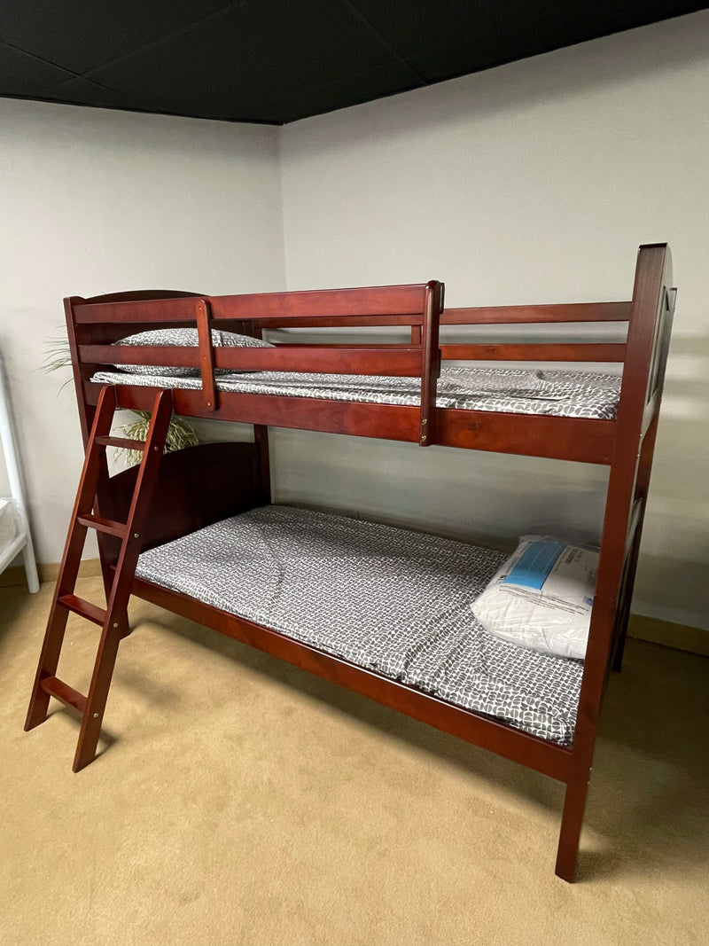 Rexford - Cherry - Twin/Twin Bunk Bed - Ornate Home