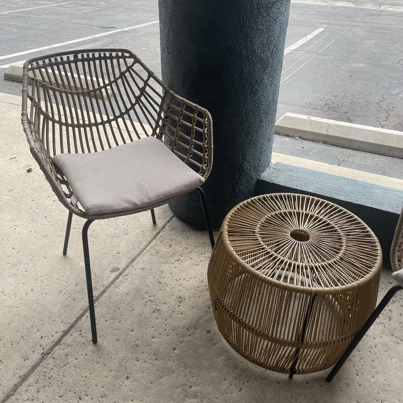 Morro Bay Gray Outdoor Chairs & Accent Table / 3pc