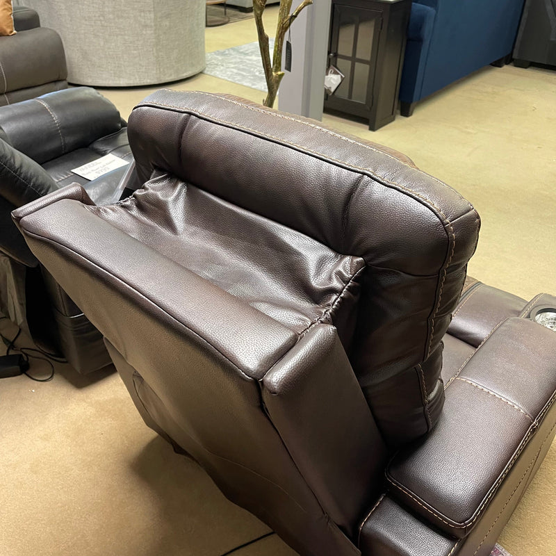 Composer Brown Power Recliner w/ Blue LED