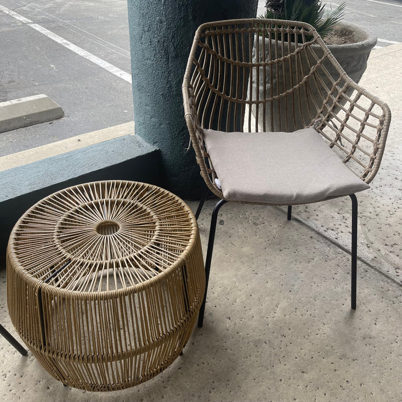 Morro Bay Gray Outdoor Chairs & Accent Table / 3pc