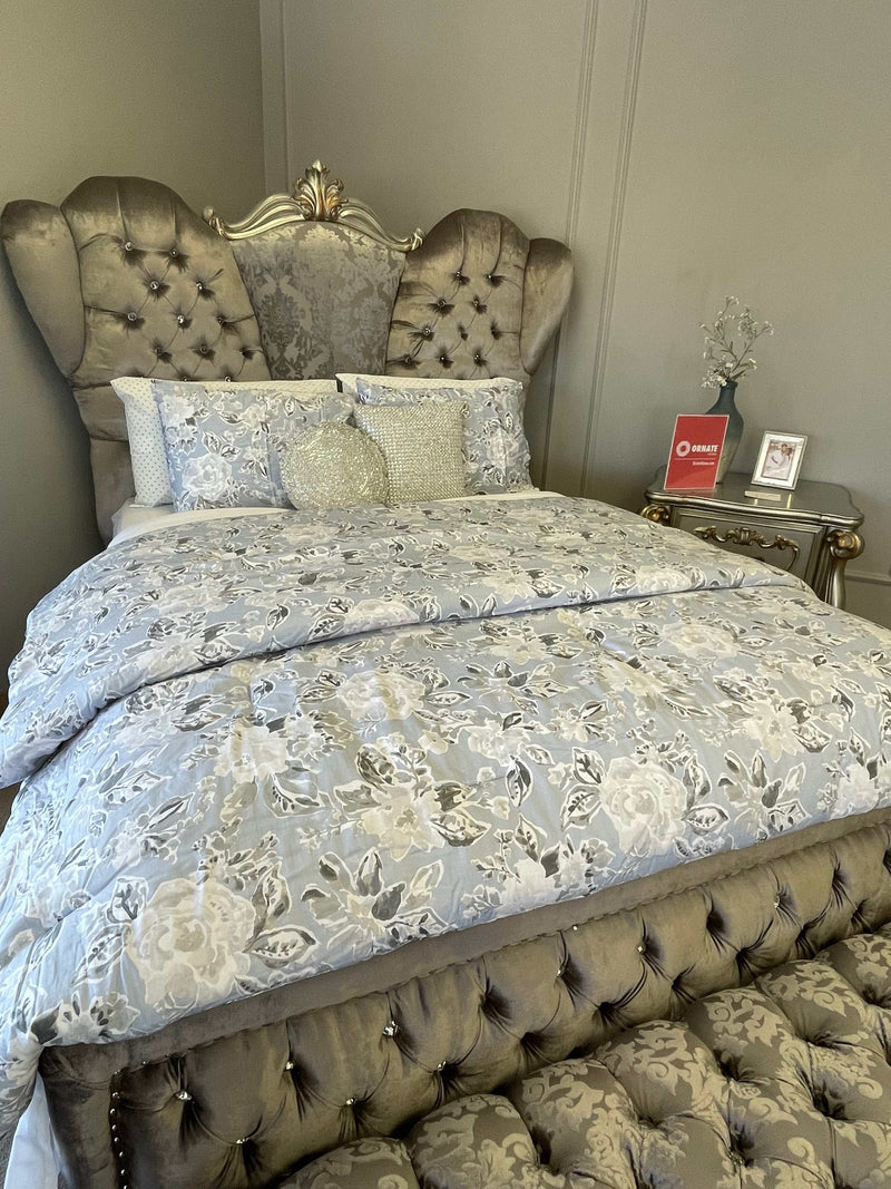 Versailles - Antique Platinum - Queen Bed - Ornate Home