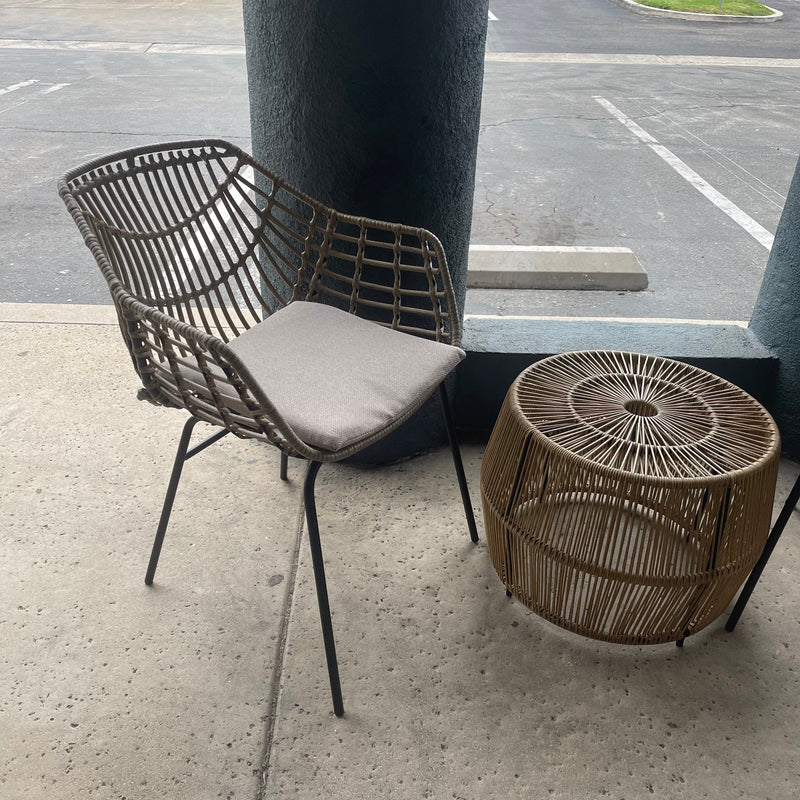 Morro Bay Gray Outdoor Chairs & Accent Table / 3pc