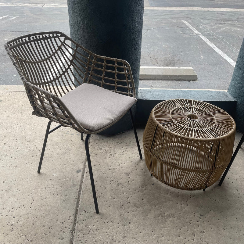 Morro Bay Gray Outdoor Chairs & Accent Table / 3pc