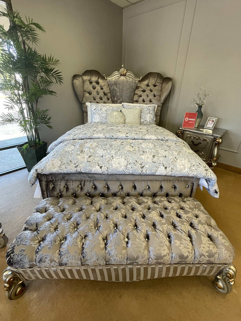 Versailles - Antique Platinum - Queen Bed - Ornate Home