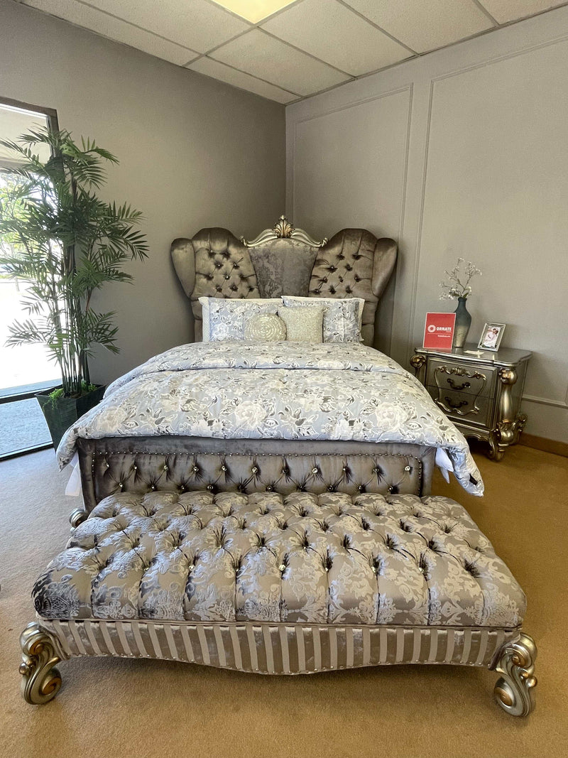 Versailles - Antique Platinum - Queen Bed - Ornate Home