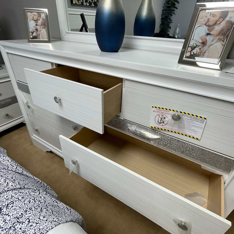 Naima White Dresser - Ornate Home