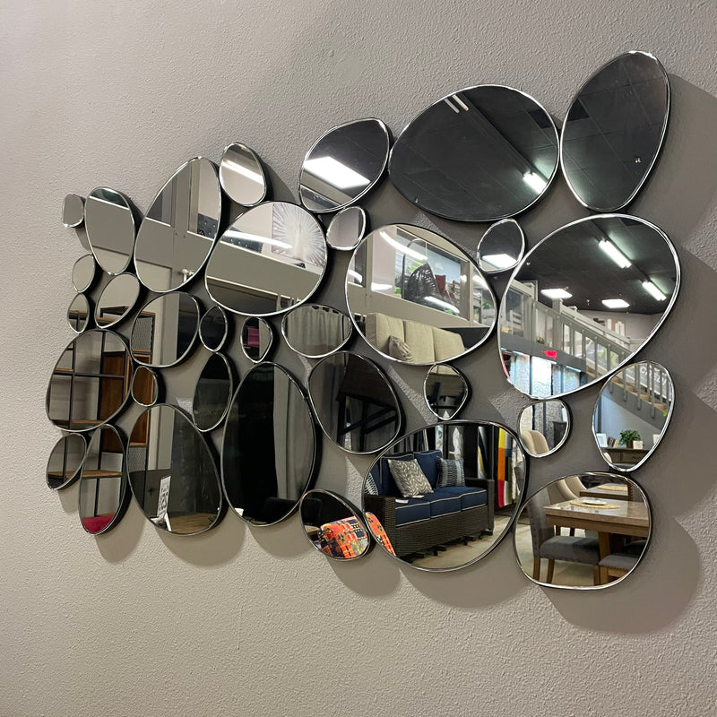 Topher Silver Pebble Shaped Decorative Mirror