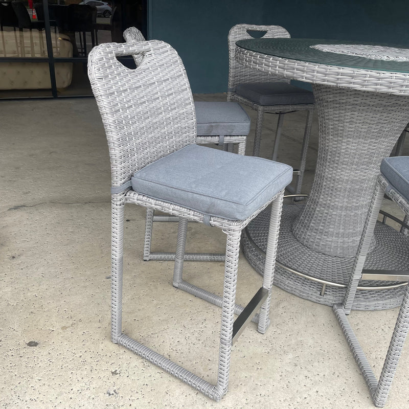 [SUMMER DEALS]🔥 Cyprus Gray Outdoor Bar Set / 7pc