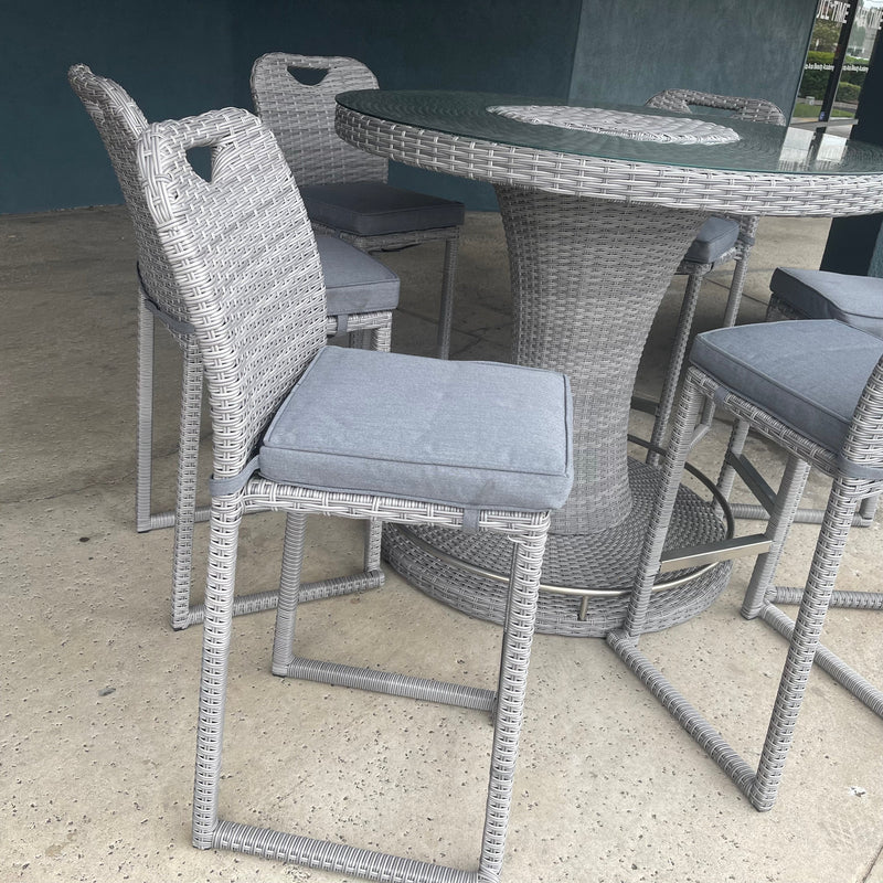 Cyprus Gray Outdoor Bar Chair (Set of 6)