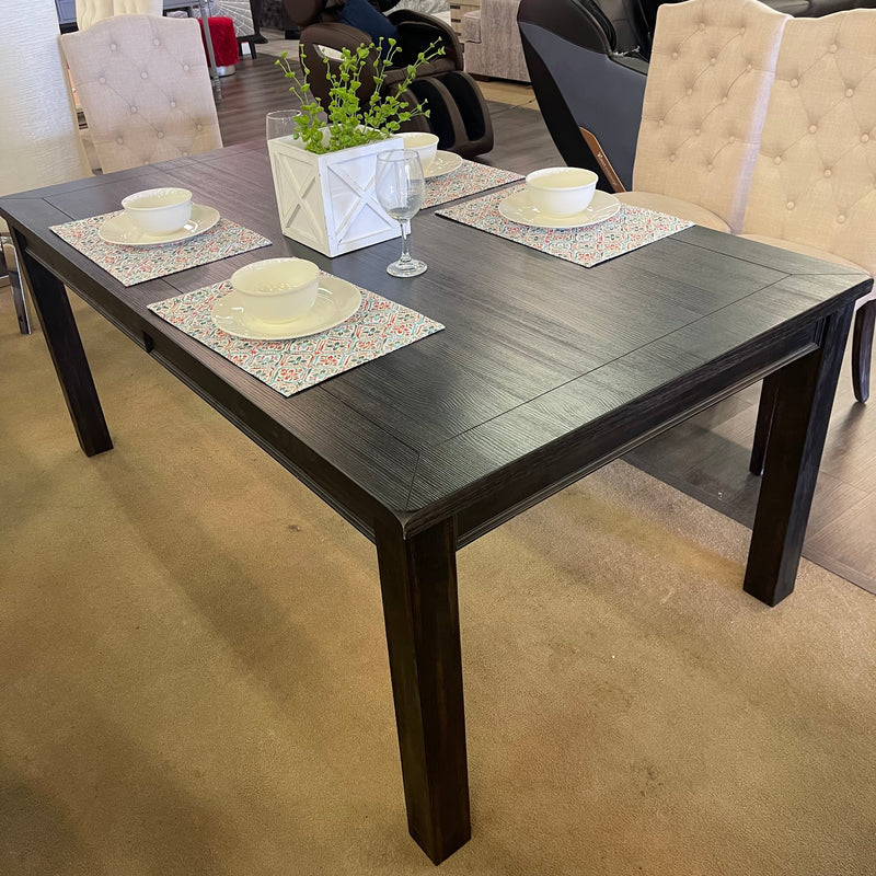 Sania III Black Rectangular Dining Table