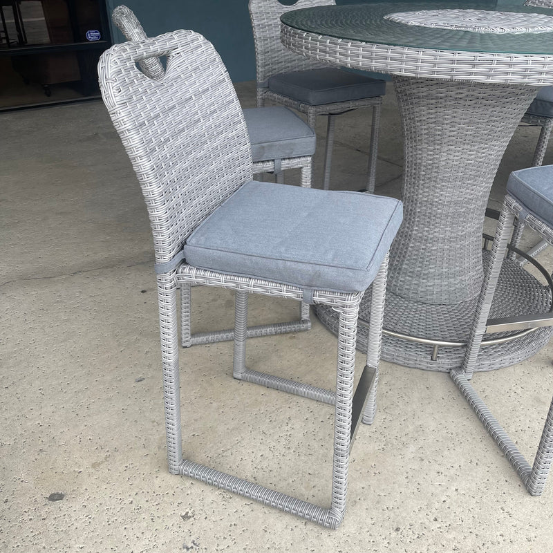 [SUMMER DEALS]🔥 Cyprus Gray Outdoor Bar Set / 7pc