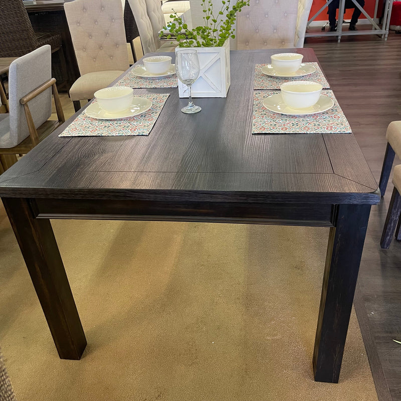 Sania III Black Rectangular Dining Table