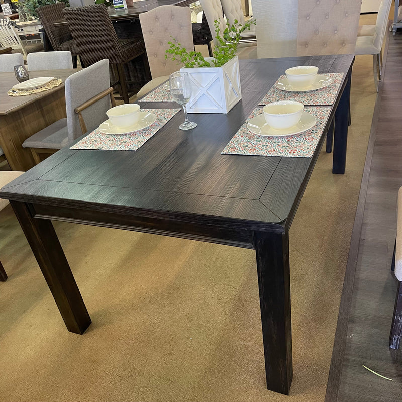 Sania III Black Rectangular Dining Table