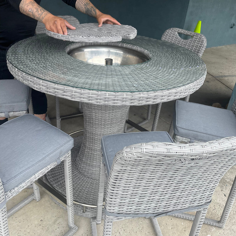 Cyprus Gray Round Outdoor Table