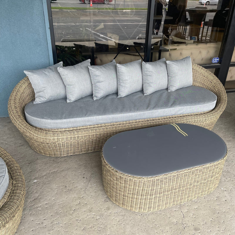 [SUMMER DEALS]🌞 Pismo Gray Outdoor Seating Group w/ Coffee Table / 4pc