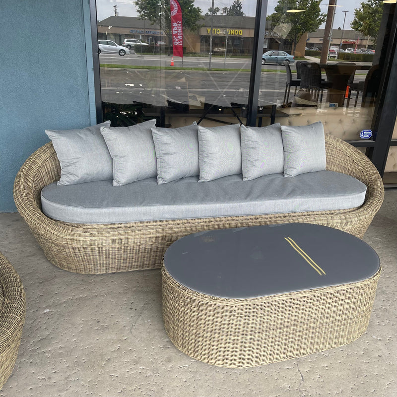 [SUMMER DEALS]🌞 Pismo Gray Outdoor Seating Group w/ Coffee Table / 4pc