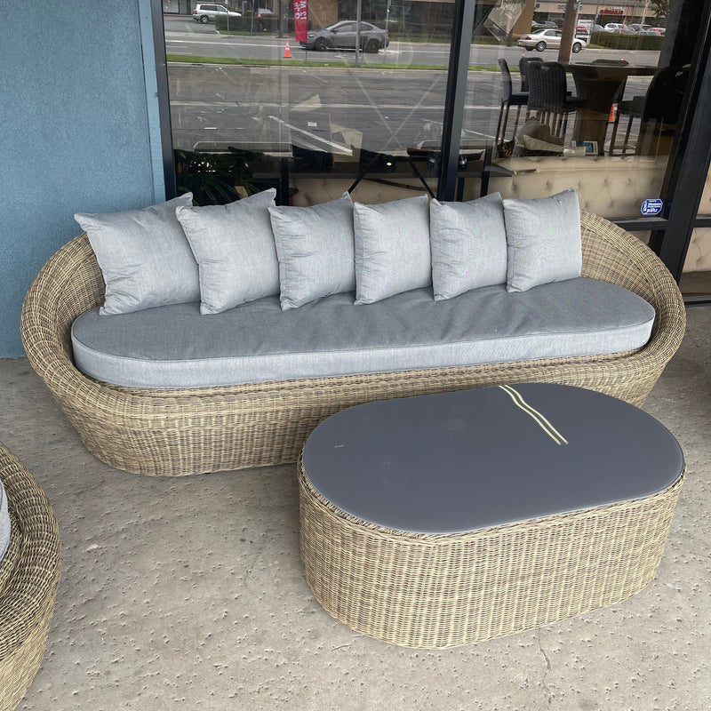 [SUMMER DEALS]🌞 Pismo Gray Outdoor Seating Group w/ Coffee Table / 4pc