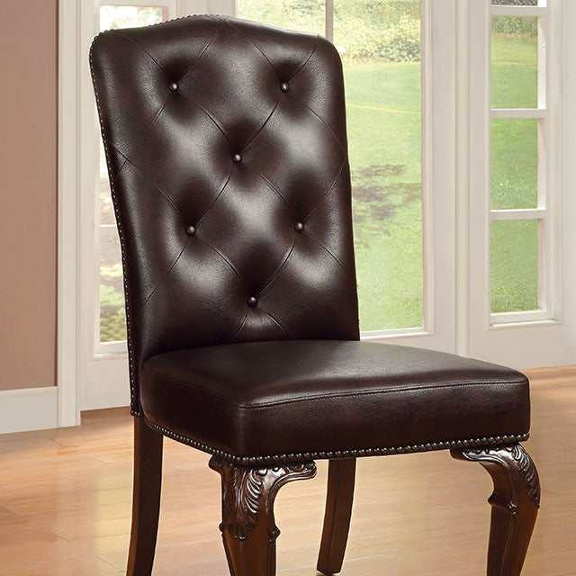 Bellagio - Brown Cherry/Dark Brown - Side Chair (Set of 2) - Ornate Home