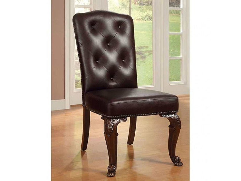 Bellagio - Brown Cherry/Dark Brown - Side Chair (Set of 2) - Ornate Home