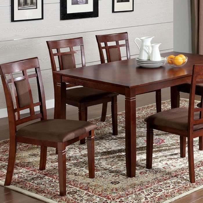 Montclair I - Dark Cherry/Brown - Dining Set / 7pc - Ornate Home